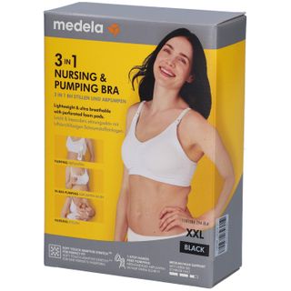 medela 3-in-1 Still- und Abpump-BH schwarz, Gr. XXL
