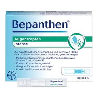 Bepanthen Augentropfen Intense in praktischer Einzeldosis – Hilfe für sehr trockene und chronisch trockene Augen