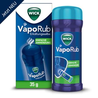 WICK VapoRub Erkältungssalbe im Stick zur Linderung von 4 Erkältungssymptomen