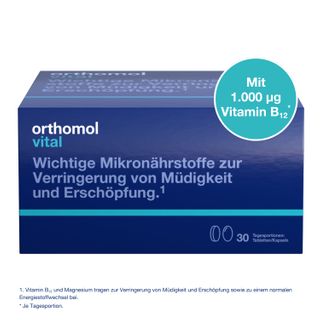 Orthomol Vital - Mikronährstoffe bei Müdigkeit und Erschöpfung - mit B-Vitaminen, Omega-3, Magnesium - Tabletten/Kapseln - Jetzt 10% mit dem Code orthomol10 sparen*