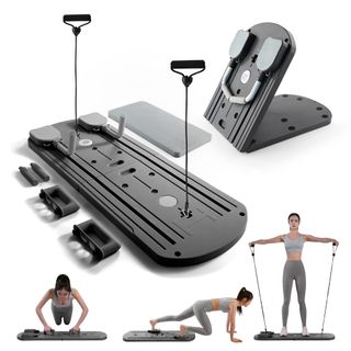 Myga Tragbares Pilates Reformer Set - Schwarz