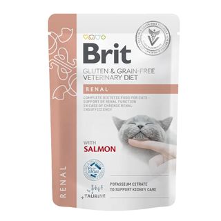 Brit Veterinary Diet - Cat Pouch - Fillets in Gravy - Renal