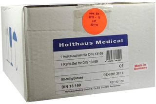 Nachfüllpack Gemäß DIN 13157 mit blauen detektierbaren Pflasterprodukten ,  Austauschset für Verbandskasten