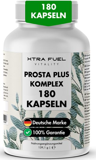 XTRA FUEL Prostata Kapseln - Prosta Plus Komplex mit Sägepalme, Kürbiskern & Brennnessel