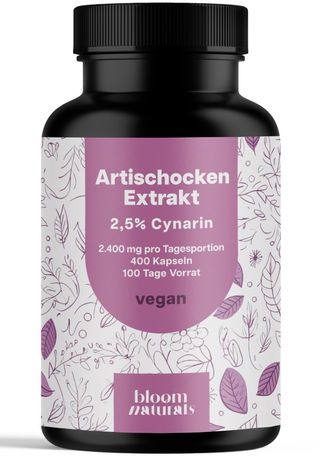 Bloom Naturals Artischockenextrakt Kapseln Hochdosiert - 400 Kapseln - 3 Monate Vorrat
