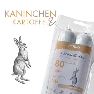 PERRO Delikatessrolle No.1 Kaninchen + Kartoffel - Single Protein Hundewurst