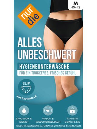 NUR DIE Hygienewäsche Alles Unbeschwert Slip - schwarz - Größe 48-50