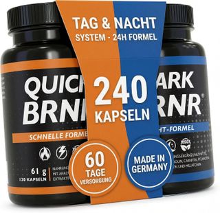 BRNR Stoffwechsel 24h Kur zum schnellen Abnehmen für Tag & Nacht, Fatburner für Gewichtsreduktion