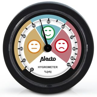 Alecto Analoges Hygrometer Schwarz