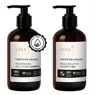 OXY8 Naturkosmetik MÄNNER PFLEGESET – Shampoo & Duschgel gegen Haarausfall, für gepflegte Haut