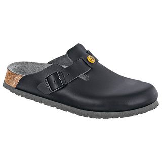 Birkenstock Damen-/Herrenpantolette "Boston" ESD schwarz, normal
