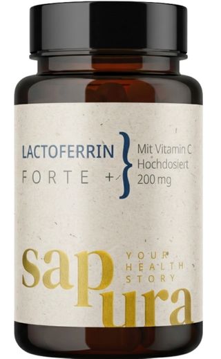 Lactoferrin Forte 200mg + 80mg Vitamin C | Hochdosiert  | Reinheit >97% | 60 Kapseln