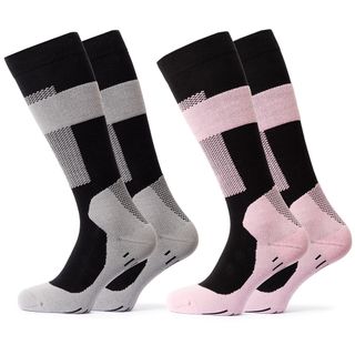 Occulto Damen Kommpressions Skisocken (Modell: Taylor) Grey-Pink 39-42