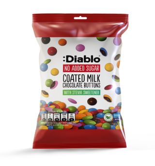 :Diablo No Added Sugar Coated Milk Chocolate Buttons