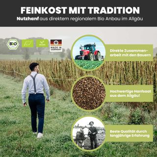 SANUUS® Bio Hanfsamen ungeschält 4x750g regional aus Bayern
