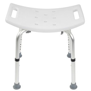 KARAT Duschhocker Noah Plus - Höhenverstellbar - Anti-Rutsch-Gummifüße - Belastbar bis 150 kg