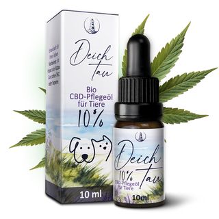 Deichtau Bio CBD Öl 10% für Hund & Katze - CBD-Hanföl-Tropfen – Echtes Cannabisöl - Deutsche Marke