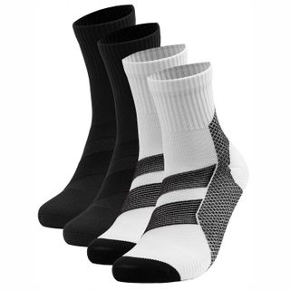 Occulto Herren Kompressionssocken 2er Pack (Modell: Ian) Blk-Wht 43-46