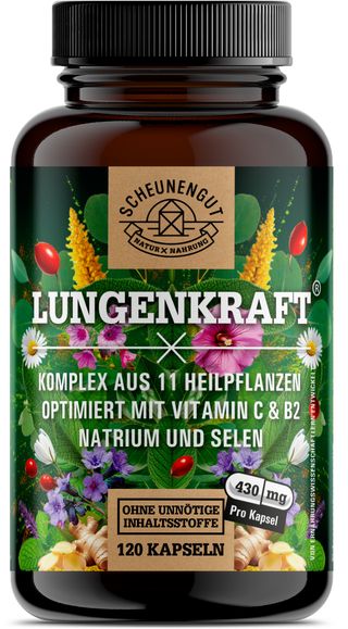 Scheunengut® LUNGENKRAFT® | Lungenkraut Kapseln | Komplex mit isländisch Moos, Salbei uvm