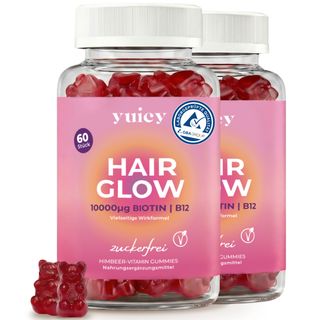 yuicy® Hair Glow – Biotin Gummibärchen für gesunde Haare & zur Unterstützung bei Haarausfall
