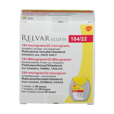 RELVAR® ELLIPTA® 184 Mikrogramm/22 Mikrogramm 1x30 St mit dem E-Rezept ...