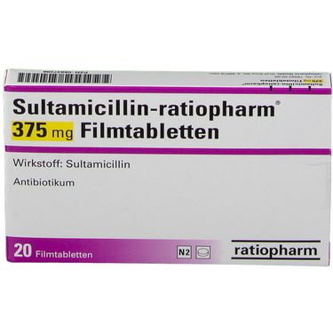 Sultamicillin-ratiopharm® 375 Mg 20 St Mit Dem E-Rezept Kaufen - Shop ...