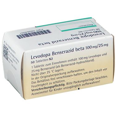 Levodopa Benserazid beta 100 mg/25 mg 50 St mit dem E-Rezept kaufen ...