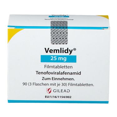 Vemlidy® 25 Mg 3x30 St Mit Dem E-Rezept Kaufen - Shop Apotheke