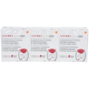 ANORO ELLIPTA 55 µg/22 µg 3 St mit dem E-Rezept kaufen - Shop Apotheke