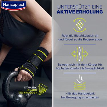 HANSAPLAST Sport Knie-Bandage Größe L - Stützverband Für Sport & Alltag
