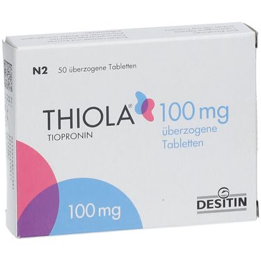 THIOLA 100 mg überzogene Tabletten 50 St mit dem E-Rezept kaufen - Shop ...