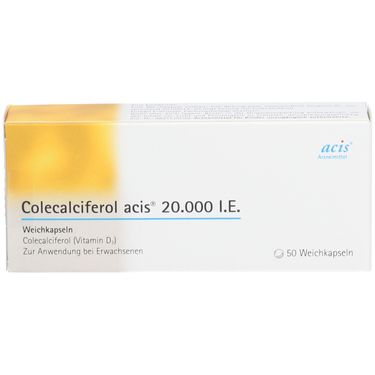 COLECALCIFEROL acis 20.000 I.E. Weichkapseln 50 St mit dem E-Rezept ...