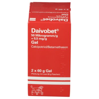 Daivobet® 50 Mikrogramm/g + 0,5 mg/g Gel 2x60 g mit dem E-Rezept kaufen ...