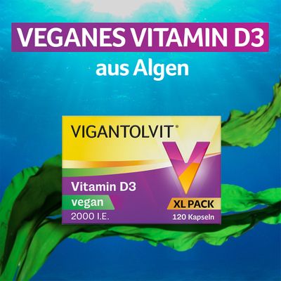 VIGANTOLVIT® 2000 I.E. Vitamin D3 vegan 2x120 St - Shop Apotheke