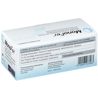 MonoFer® 100 mg/ml 5x5 ml mit dem E-Rezept kaufen - Shop Apotheke