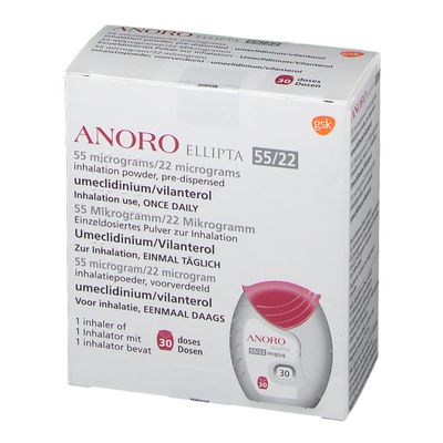 ANORO ELLIPTA 55 µg/22 µg 1 St mit dem E-Rezept kaufen - Shop Apotheke
