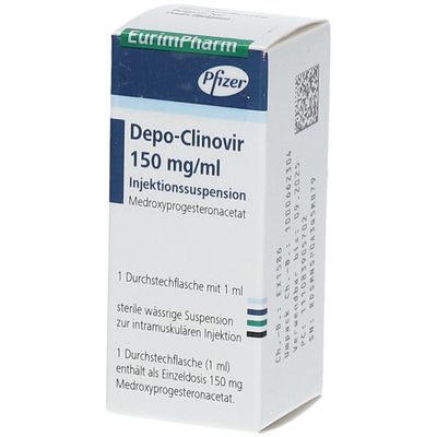 DEPO-CLINOVIR 150 mg/ml Injektionssusp.i.e.Dsfl. 1 St - shop-apotheke.com