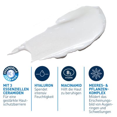 ALIIP Koffein Augenserum Mit 360° Massageball, 20 G – Gegen Augenringe & Falten, Mit Hyaluronsäure, Für Frauen & Männer