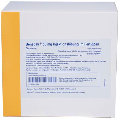 BENEPALI 50 mg Fertigpen mit Injektionslösung 12 St mit dem E-Rezept ...