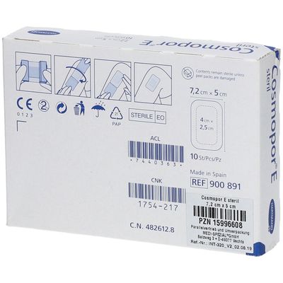 Cosmopor E steril, 7,2 x 5 cm, 50 Stück 10 St - Shop Apotheke