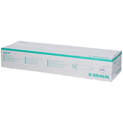 Produktbild von B. Braun INJEKT Spritzen 10 Ml – 2-teilig, Exzentrischer Luer-Ansatz – 2x100 Stück Sparset + Geschenk