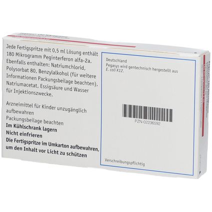 Pegasys® 180 µg 4 St mit dem E-Rezept kaufen - Shop Apotheke