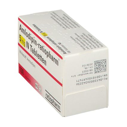 Amlodipin-ratiopharm® 5 mg N 100 St mit dem E-Rezept kaufen - Shop Apotheke