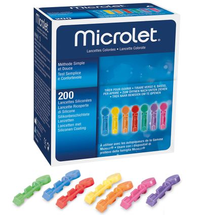 Microlet Lanzetten farbig (200 St) ab 16,68€ online kaufen