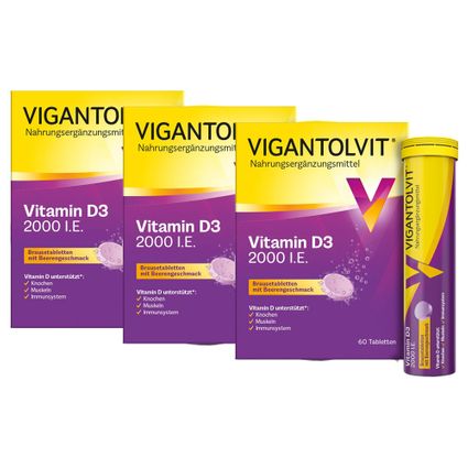 VIGANTOLVIT® Vitamin D3 2.000 I.E. 3x60 St - Shop Apotheke