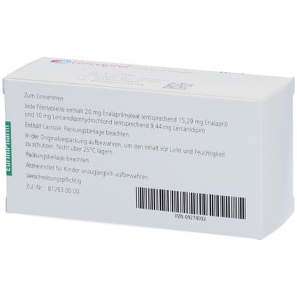 Lercaprel 20 mg/10 mg 100 St mit dem E-Rezept kaufen - Shop Apotheke