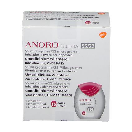ANORO ELLIPTA 55 µg/22 µg 1 St mit dem E-Rezept kaufen - Shop Apotheke