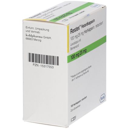 RESTEX 100 mg/25 mg Hartkapseln retardiert 100 St mit dem E-Rezept ...
