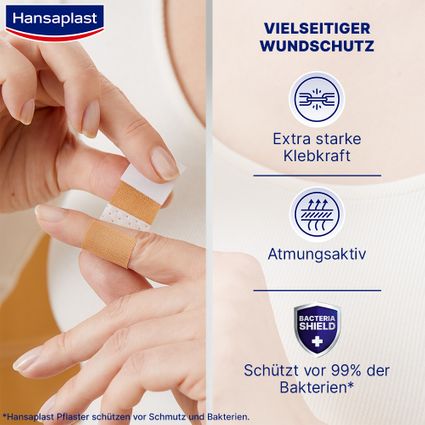 Hansaplast Classic Pansements pour plaies en tissu | À Découper | 1m x