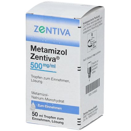 METAMIZOL Zentiva 500 Mg/ml Tropf.z.Einnehmen Lsg. 50 Ml Mit Dem E ...